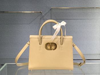 Dior Large St Honoré Tote Beige Grained Calfskin - M9321UMBA - 30cm