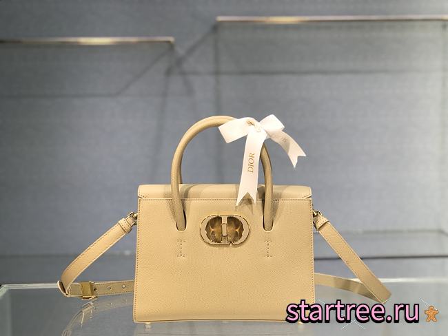 Dior Medium St Honoré Tote Beige Grained Calfskin - M9321UMBA - 25x19x12cm - 1