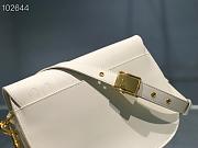 Dior Medium Bobby White Black Box Calfskin - M9319UMOL - 22×17×6cm - 3