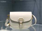 Dior Medium Bobby White Black Box Calfskin - M9319UMOL - 22×17×6cm - 6