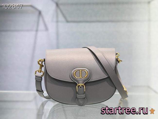 Dior Medium Bobby Gray Box Calfskin - M9319UMOL - 22×17×6cm - 1