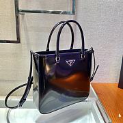 Prada Brushed Leather Black Tote Bag - 1BA330 - 24x22x6cm - 5