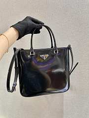 Prada Brushed Leather Black Tote Bag - 1BA330 - 24x22x6cm - 6