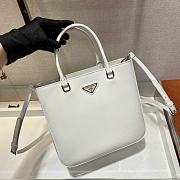 Prada Brushed Leather White Tote Bag - 1BA330 - 24x22x6cm - 4