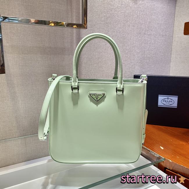 Prada Brushed Leather Mint Tote Bag - 1BA330 - 24x22x6cm - 1