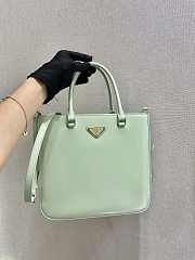 Prada Brushed Leather Mint Tote Bag - 1BA330 - 24x22x6cm - 3