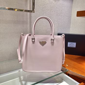 Prada Brushed Leather Pink Tote Bag - 1BA330 - 24x22x6cm