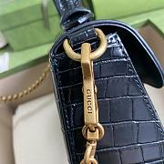 GG Marmont Crocodile Top Handle Bag - 547260 - 21x15.5x8cm - 2