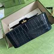 GG Marmont Crocodile Top Handle Bag - 547260 - 21x15.5x8cm - 3