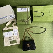 GG Marmont Crocodile Top Handle Bag - 547260 - 21x15.5x8cm - 6