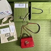 GG Marmont Crocodile Top Handle Red Bag - 547260 - 21x15.5x8cm - 4