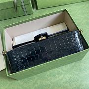 Gucci GG Marmont Crocodile Small Shoulder Black Bag - ‎443497 - 26x15x7cm - 6