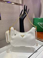 Prada Re-edition 2005 Saffiano White - 1BH204 - 23x17x6.5cm - 3