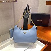 Prada Re-edition 2005 Saffiano Blue - 1BH204 - 23x17x6.5cm - 4