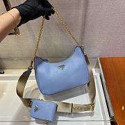 Prada Re-edition 2005 Saffiano Blue - 1BH204 - 23x17x6.5cm - 3