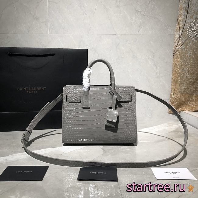 YSL Sac De Jour Nano Gray - 392035 - 22x18x10.5cm  - 1