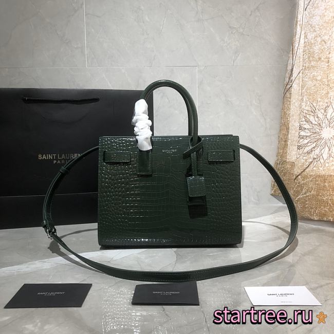 YSL Sac De Jour Green - 421863 -26x20.5x12.5cm - 1