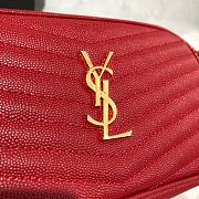 YSL Mini Lou Quilted Red Shoulder Bag - 585040 - 19×10.5×5cm - 3