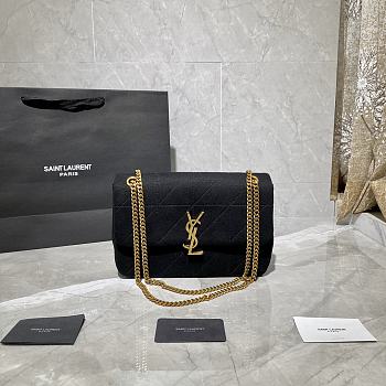 YSL Saint Laurent Jamie Quilted Black Shoulder Bag - 634820 - 24×15.5×6.5cm