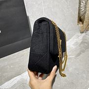 YSL Saint Laurent Jamie Quilted Black Shoulder Bag - 634820 - 24×15.5×6.5cm - 3