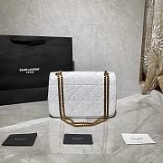 YSL Saint Laurent Jamie Quilted White Shoulder Bag - 634820 - 24×15.5×6.5cm - 3