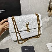 YSL Saint Laurent Jamie Quilted White Shoulder Bag - 634820 - 24×15.5×6.5cm - 2