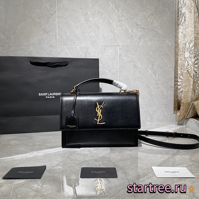 YSL Saint Laurent Sunset Black Bag - 634723 - 25x18x5cm - 1