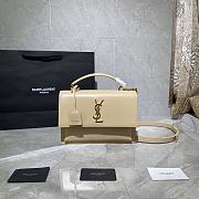 YSL Saint Laurent Sunset Beige Bag - 634723 - 25x18x5cm - 1