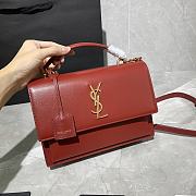 YSL Saint Laurent Sunset Red Bag - 634723 - 25x18x5cm - 4