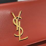 YSL Saint Laurent Sunset Red Bag - 634723 - 25x18x5cm - 3