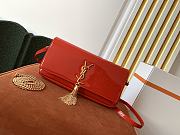 YSL Classic Kate 99 Patent Red Leather - 26x13.5x4.5cm - 3