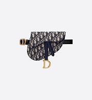 Dior Oblique Saddle Bag Burgundy - 20 x 17 x 2cm - 1