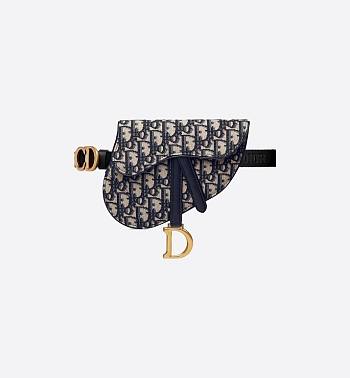 Dior Oblique Saddle Bag Burgundy - 20 x 17 x 2cm