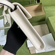 GG Embossed Mini White Bag - ‎625571 - 11.5x18x3.5cm - 2