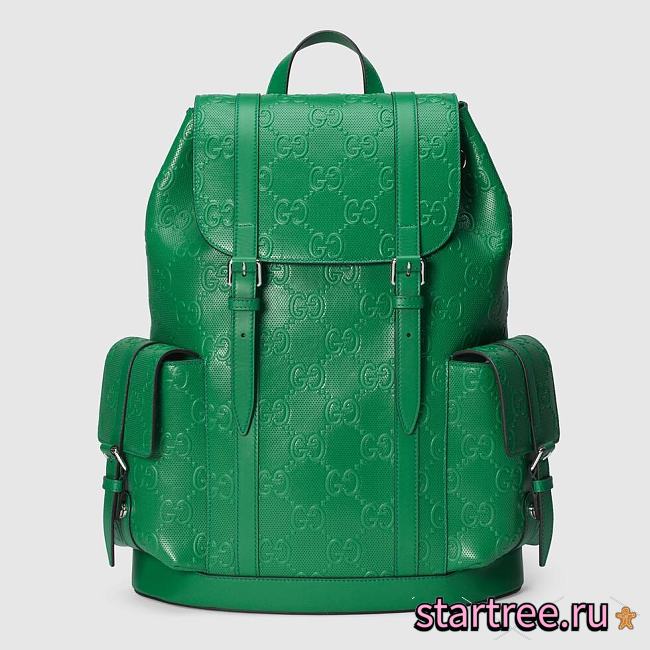 Gucci GG Embossed Green Backpack - ‎625770 - 34x41x12cm - 1