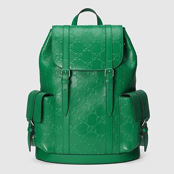 Gucci GG Embossed Green Backpack - ‎625770 - 34x41x12cm