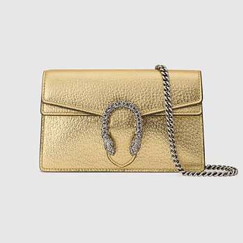Gucci Dionysus Super Mini Gold Bag - 476432 - 16.5x10x4.5cm
