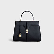 Celine Medium 16 Bag In Grained Calfskin Black - 187373BF8 - 32x23.5x13cm - 1