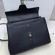 Celine Medium 16 Bag In Grained Calfskin Black - 187373BF8 - 32x23.5x13cm - 6