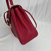 Celine Medium 16 Bag In Grained Calfskin Red - 187373BF8 - 32x23.5x13cm - 4