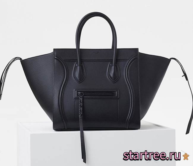 Celine Luggage Medium Phantom Black - 30x28x24cm - 1