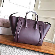 Celine Luggage Medium Phantom Burgundy - 30x28x24cm - 5