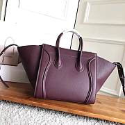 Celine Phantom Burgundy Lychee Pattern - 30x28x24cm - 3