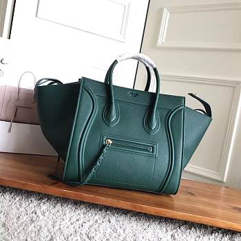 Celine Phantom Dark Green Lychee Pattern - 30x28x24cm