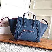 Celine Phantom Royal Blue Lychee Pattern - 30x28x24cm - 1