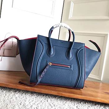 Celine Phantom Royal Blue Lychee Pattern - 30x28x24cm