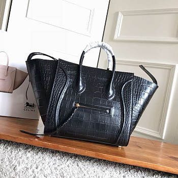 Celine Phantom Crocodile Black Pattern - 30x28x24cm