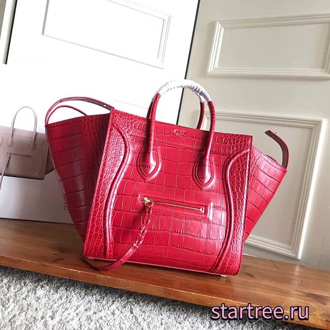 Celine Phantom Crocodile Red Pattern - 30x28x24cm - 1