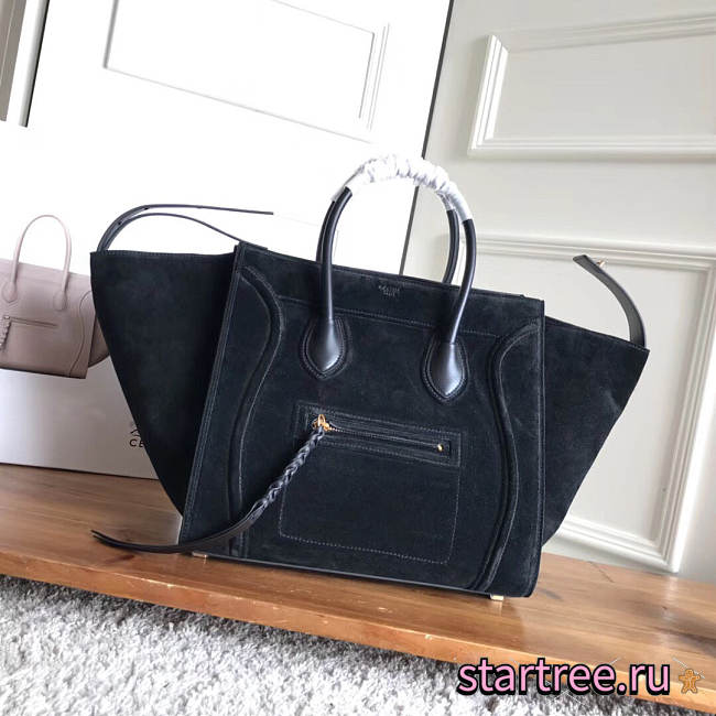 Celine Phantom Black Nubuck Leather - 30x28x24cm - 1