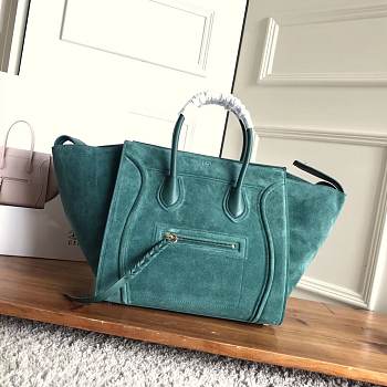 Celine Phantom Dark Green Nubuck Leather - 30x28x24cm